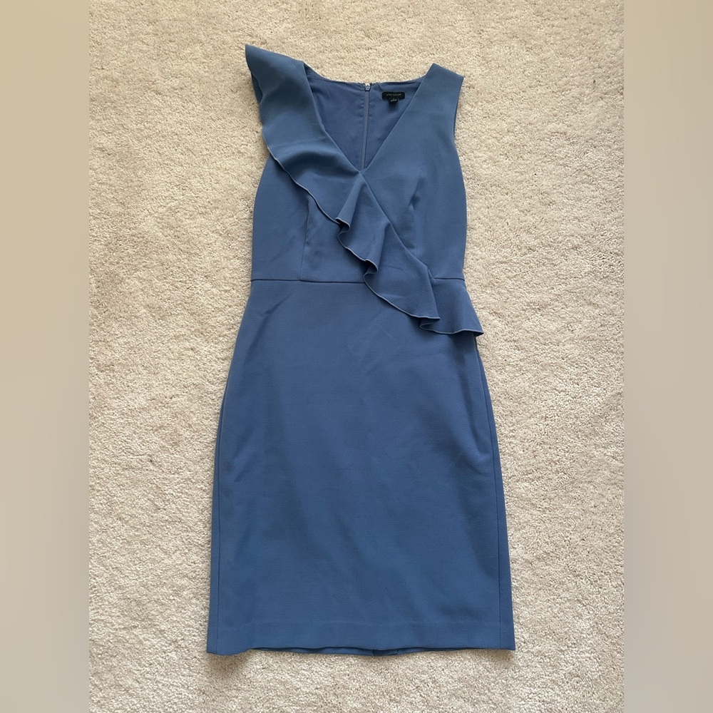 Ann Taylor One Shoulder Blue Dress